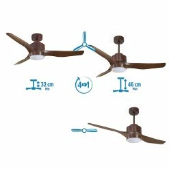 Tout neuf 🔥 Klassfan Ventilateur de plafond Réversible Lumière Thermostat Dimmable Wifi Moteur à courant continu Toits en pente Télécommande Scénarios Lumi 🤩 -Atmosphera Soldes 8435525607458 3