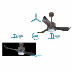 Bon marché 🧨 Klassfan Ventilateur de plafond Réversible Lumière Thermostat Dimmable Wifi Moteur à courant continu Toits en pente Télécommande Scénarios Lumi 😀 -Atmosphera Soldes 8435525607519 5