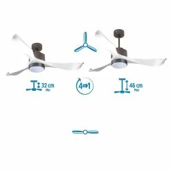 Budget 😉 Klassfan Ventilateur de plafond Réversible Lumière Thermostat Dimmable Wifi Moteur à courant continu Toits en pente Télécommande Scénarios Lumi 🛒 -Atmosphera Soldes 8435525607533 4