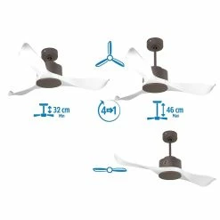 Offres 🔔 Klassfan Ventilateur de plafond Réversible Thermostat Wifi Moteur à courant continu Toits en pente Télécommande Scénarios Adaptateur 2/3 Lames ⭐ -Atmosphera Soldes 8435525607540 4