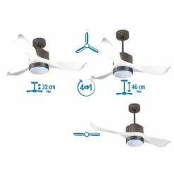 Bon marché 🛒 Klassfan Ventilateur de plafond Réversible Lumière Thermostat Dimmable Wifi Moteur à courant continu Toits en pente Télécommande Scénarios Lumi 💯 11 Bon marché 🛒 Klassfan Ventilateur de plafond Réversible Lumière Thermostat Dimmable Wifi Moteur à courant continu Toits en pente Télécommande Scénarios Lumi 💯 -Atmosphera Soldes 8435525607557 3