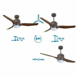 Tout neuf 😍 Klassfan Ventilateur de plafond Réversible Lumière Thermostat Dimmable Wifi Moteur à courant continu Toits en pente Télécommande Scénarios Lumi 👏 -Atmosphera Soldes 8435525607571 3