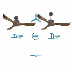 Nouveau 🌟 Klassfan Ventilateur de plafond Réversible Thermostat Wifi Moteur à courant continu Toits en pente Télécommande Scénarios Adaptateur 2/3 Lames ✔️ -Atmosphera Soldes 8435525607588 3