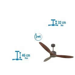 Sortie 😍 Klassfan Ventilateur de plafond Réversible Thermostat Wifi Moteur à courant continu Toits en pente Télécommande Scénarios Hypersilence Mémoire ✔️ -Atmosphera Soldes 8435525607632 4
