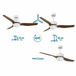 Vente flash ❤️ Klassfan Ventilateur de plafond Réversible Lumière Thermostat Dimmable Wifi Moteur à courant continu Toits en pente Télécommande Scénarios Lumi 😍 -Atmosphera Soldes 8435525608462 3