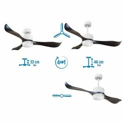 Bon marché 🤩 Klassfan Ventilateur de plafond Réversible Lumière Thermostat Dimmable Wifi Moteur à courant continu Toits en pente Télécommande Scénarios Lumi 🌟 -Atmosphera Soldes 8435525608479 4