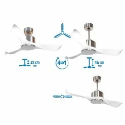 Meilleure affaire 🔔 Klassfan Ventilateur de plafond Réversible Thermostat Wifi Moteur à courant continu Toits en pente Télécommande Scénarios Adaptateur 2/3 Lames ❤️ -Atmosphera Soldes 8435525608660 4