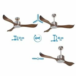 Remise 🎁 Klassfan Ventilateur de plafond Réversible Thermostat Wifi Moteur à courant continu Toits en pente Télécommande Scénarios Adaptateur 2/3 Lames 🤩 -Atmosphera Soldes 8435525608684 4