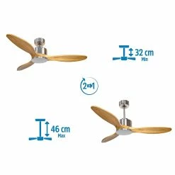 Meilleure vente ⌛ Klassfan Ventilateur de plafond Réversible Thermostat Wifi Moteur à courant continu Toits en pente Télécommande Scénarios Hypersilence Mémoire 🌟 -Atmosphera Soldes 8435525608691 4