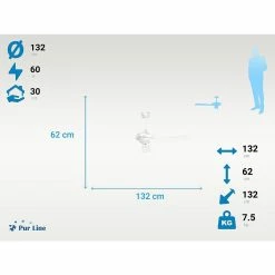 Les meilleures critiques de ❤️ Purline Ventilateur de plafond 60W réversible avec commande murale 😉 -Atmosphera Soldes 8436545094341 6