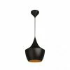 Meilleur prix 🤩 Homemania Lampe de suspension Metal Black - Noir, or - 25 x 25 x 138 cm 🎁 -Atmosphera Soldes 8681465296799 1