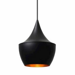 Meilleur prix 🤩 Homemania Lampe de suspension Metal Black - Noir, or - 25 x 25 x 138 cm 🎁 -Atmosphera Soldes 8681465296799 2