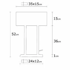Budget 🌟 Homemania Lampe de Bureau Way Surf III - Noir - 35 x 15 x 52 cm 🧨 -Atmosphera Soldes 8681515563369 5