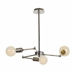 Meilleure affaire 🔔 Homemania Lustre Labirint - Chrome - 50 x 50 x 43 cm 🔔