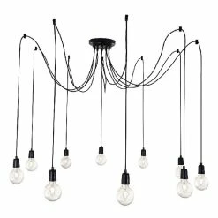 Acheter 🥰 HOMEMANIA Lampe à Suspension Wire - Noir - 180 x 180 x 93 cm 🧨 -Atmosphera Soldes 8681847125426 3