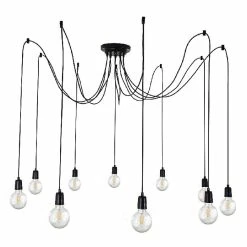 Acheter 🥰 HOMEMANIA Lampe à Suspension Wire - Noir - 180 x 180 x 93 cm 🧨 -Atmosphera Soldes 8681847125426 4