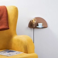 Promo ⌛ HOMEMANIA Lampe Murale Shelfie - Cuivre - 30 x 15 x 15 cm 🌟 -Atmosphera Soldes 8681847125457 3