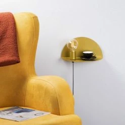 Meilleur prix 🎁 HOMEMANIA Lampe Murale Shelfie - Or - 30 x 15 x 15 cm 😍 -Atmosphera Soldes 8681847125464 3