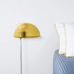 Meilleur prix 🎁 HOMEMANIA Lampe Murale Shelfie - Or - 30 x 15 x 15 cm 😍 -Atmosphera Soldes 8681847125464 4