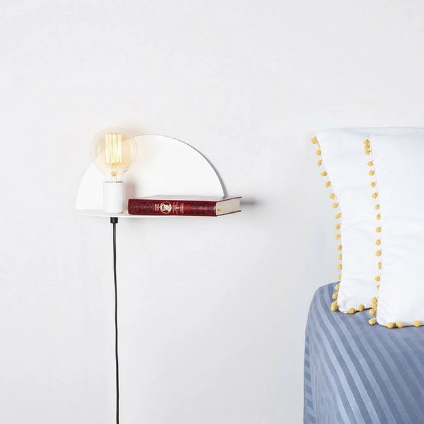 Promo đ HOMEMANIA Lampe Murale Shelfie - Blanc - 30 x 15 x 15 cm â 6 Promo đ HOMEMANIA Lampe Murale Shelfie - Blanc - 30 x 15 x 15 cm â â Image 4