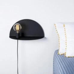 Coupon 👍 HOMEMANIA Lampe Murale Shelfie - Noir - 40 x 20 x 20 cm ✔️ -Atmosphera Soldes 8681847125488 4