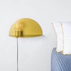 Meilleure affaire 🥰 HOMEMANIA Lampe Murale Shelfie - Or - 40 x 20 x 20 cm ✨ -Atmosphera Soldes 8681847125501 4