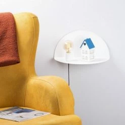 Budget 🌟 HOMEMANIA Lampe Murale Shelfie - Blanc - 40 x 20 x 20 cm ⭐ -Atmosphera Soldes 8681847125518 3