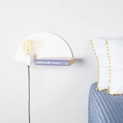 Budget 🌟 HOMEMANIA Lampe Murale Shelfie - Blanc - 40 x 20 x 20 cm ⭐ -Atmosphera Soldes 8681847125518 4