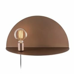 Budget 🎉 HOMEMANIA Lampe Murale Shelfie - Cuivre - 50 x 25 x 25 cm 🔔