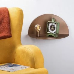 Budget 🎉 HOMEMANIA Lampe Murale Shelfie - Cuivre - 50 x 25 x 25 cm 🔔 -Atmosphera Soldes 8681847125532 3