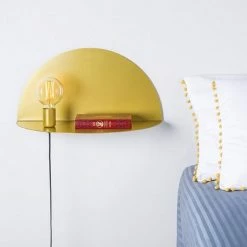 Budget 😍 HOMEMANIA Lampe Murale Shelfie - Or - 50 x 25 x 25 cm ❤️ -Atmosphera Soldes 8681847125549 4