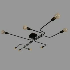 Offres 🛒 HOMEMANIA Lampe de Plafond Spider - Noir - 180 x 120 x 15 cm 👏 -Atmosphera Soldes 8681847142119 3