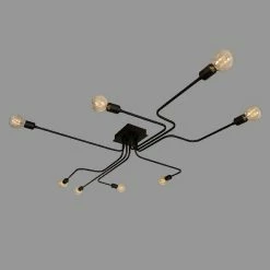 Offres 🛒 HOMEMANIA Lampe de Plafond Spider - Noir - 180 x 120 x 15 cm 👏 -Atmosphera Soldes 8681847142119 4