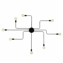 Budget 👍 HOMEMANIA Lampe de Plafond Spider - Noir - 190 x 130 x 15 cm 🎉 -Atmosphera Soldes 8681847142126 2