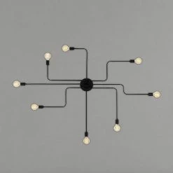 Budget 👍 HOMEMANIA Lampe de Plafond Spider - Noir - 190 x 130 x 15 cm 🎉 -Atmosphera Soldes 8681847142126 3