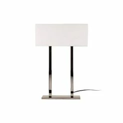 Nouveau ⌛ HOMEMANIA Lampe de Bureau Way Surf III - Chrome, blanc - 35 x 15 x 52 cm 💯