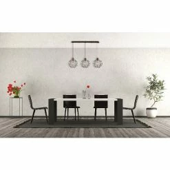 Promo 👏 HOMEMANIA Lampe à Suspension Wires - Cuivre, noir - 90 x 20 x 113 cm ⌛ -Atmosphera Soldes 8681847142225 3