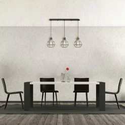 De gros 🌟 HOMEMANIA Lampe à Suspension Wires - Cuivre, noir - 80 x 10 x 113 cm 🌟 -Atmosphera Soldes 8681847142232 2