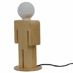 Nouveau 🔥 HOMEMANIA Lampe de Bureau Lui&Lei - Chêne - 15 x 15 x 25 cm 🌟 -Atmosphera Soldes 8681847144809 3