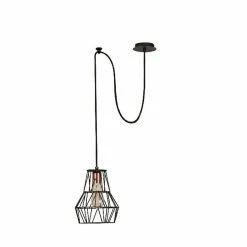 Les meilleures critiques de ✔️ HOMEMANIA Lampe à Suspension Wire-Fall - Cuivre, Noir - 100 x 20 x 113 cm 👍