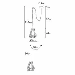 Les meilleures critiques de ✔️ HOMEMANIA Lampe à Suspension Wire-Fall - Cuivre, Noir - 100 x 20 x 113 cm 👍 -Atmosphera Soldes 8681847144830 4