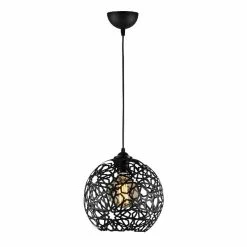 De gros 👍 HOMEMANIA Lampe à Suspension Seljuk - Noir - 25 x 25 x 119 cm 👏