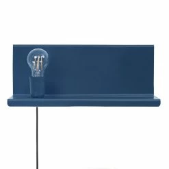 Grosses soldes 🧨 HOMEMANIA Lampe Murale Shelfie2 - Bleu Foncé - 40 x 14 x 17 cm 💯 -Atmosphera Soldes 8681847167488 2