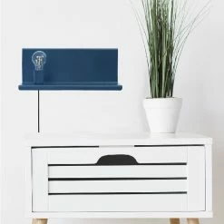 Grosses soldes 🧨 HOMEMANIA Lampe Murale Shelfie2 - Bleu Foncé - 40 x 14 x 17 cm 💯 -Atmosphera Soldes 8681847167488 4