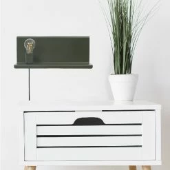 Meilleure vente 😍 HOMEMANIA Lampe Murale Shelfie2 - Vert - 40 x 14 x 17 cm 🔔 -Atmosphera Soldes 8681847167495 4