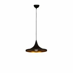 Acheter 🎁 HOMEMANIA Lampe à Suspension Metal Black - Noir, or - 36 x 36 x 113 cm 🎉