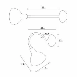 Promo ⭐ HOMEMANIA Lampe Murale Joker - Cuivre - 16 x 44 x 16 cm 🤩 -Atmosphera Soldes 8681847168386 3