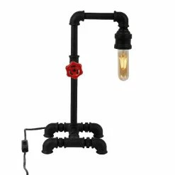 Promo ✨ HOMEMANIA Lampe de Bureau Metal - Noir - 19 x 26 x 39 cm 🛒