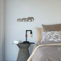 Promo ✨ HOMEMANIA Lampe de Bureau Metal - Noir - 19 x 26 x 39 cm 🛒 -Atmosphera Soldes 8681847175551 3