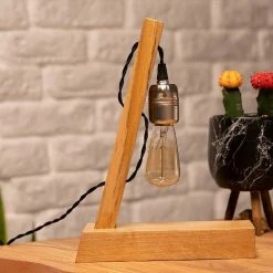 Coupon ✔️ HOMEMANIA Lampe de Bureau Idea - Chêne - 10 x 23 x 30 cm 🎁 -Atmosphera Soldes 8681847175575 4